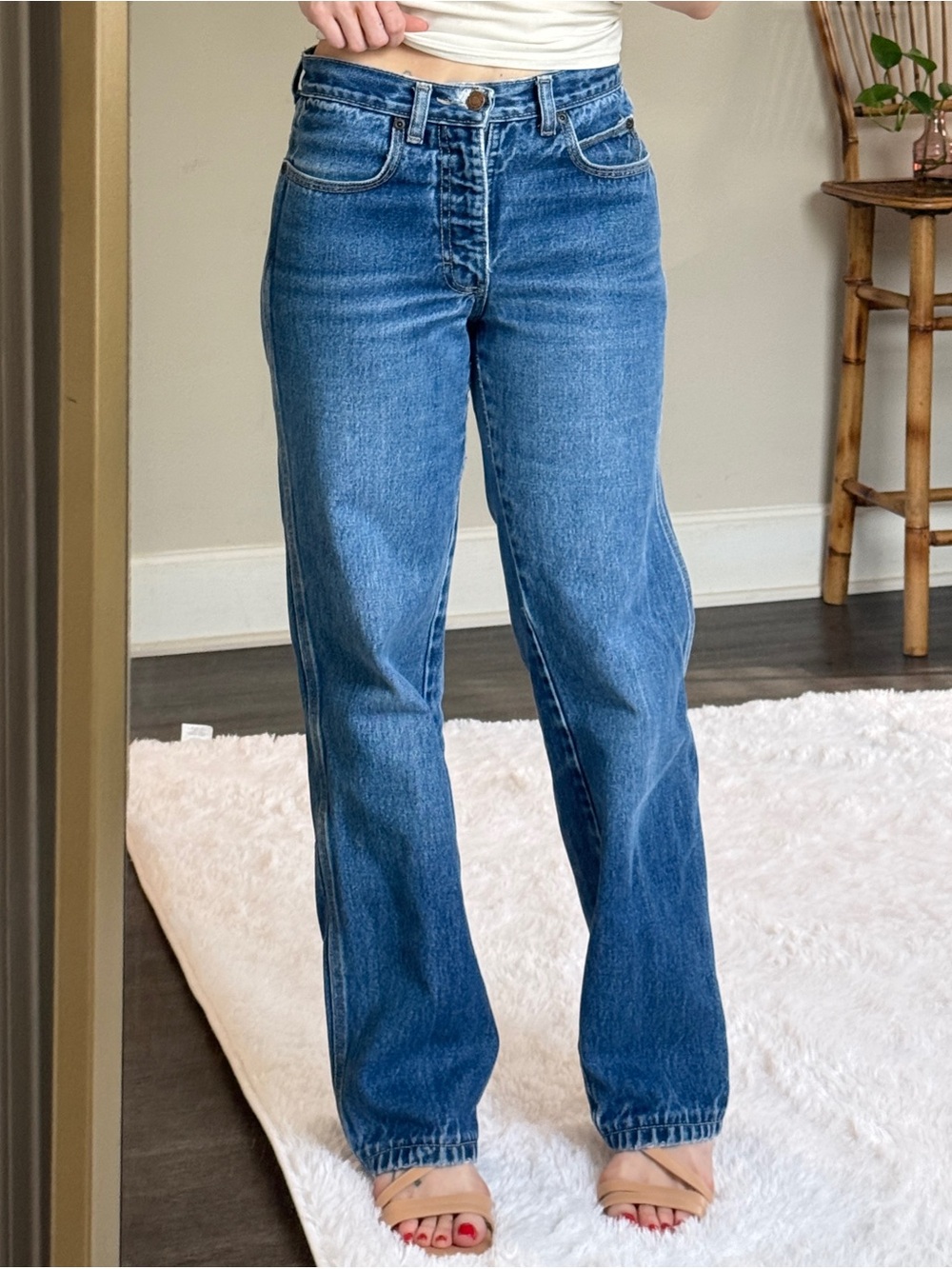 Rare Vintage 1980s Calvin Klein 100% Cotton Rigid Denim Jeans - Picture 2 of 14